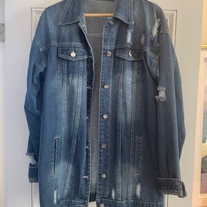 Women's Distressed Denim Jacket